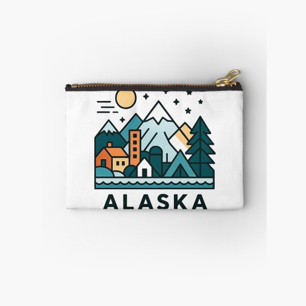 Item preview, Alaska Wilderness Travel Souvenir - Grizzly Bear & Snowy Mountain Art designed and sold by OzzFrequency.
