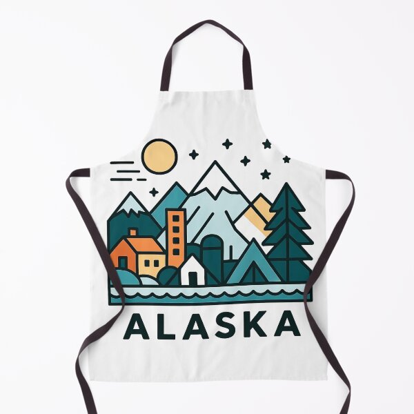 Item preview, Alaska Wilderness Travel Souvenir - Grizzly Bear & Snowy Mountain Art designed and sold by OzzFrequency.