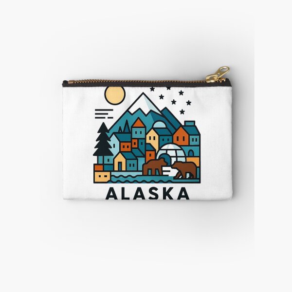Item preview, Alaska Wilderness Travel Souvenir - Grizzly Bear & Snowy Mountain Art designed and sold by OzzFrequency.