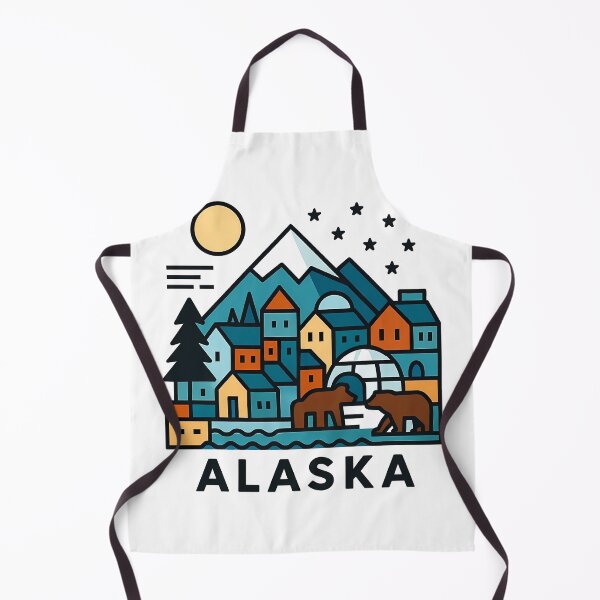 Item preview, Alaska Wilderness Travel Souvenir - Grizzly Bear & Snowy Mountain Art designed and sold by OzzFrequency.