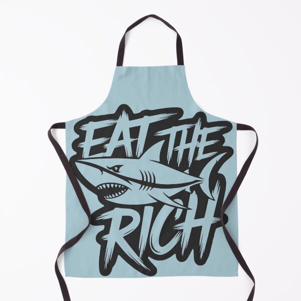 Item preview, Eat the Rich - Monochrome Shark Graffiti Protest Art designed and sold by defytee.