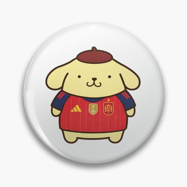 Item preview, Pompompurin with Spanish Worldcup Shirt designed and sold by whoismomoexe.