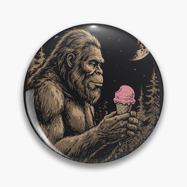 Item preview, Bigfoot Ice Cream Cone Funny Sasquatch Moon Cryptid  designed and sold by Y-Vibes.