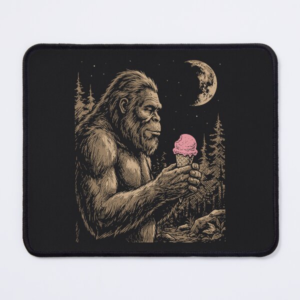 Item preview, Bigfoot Ice Cream Cone Funny Sasquatch Moon Cryptid designed and sold by Y-Vibes.