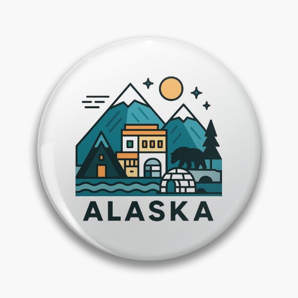 Item preview, Alaska Wilderness Travel Souvenir - Grizzly Bear & Snowy Mountain Art designed and sold by OzzFrequency.