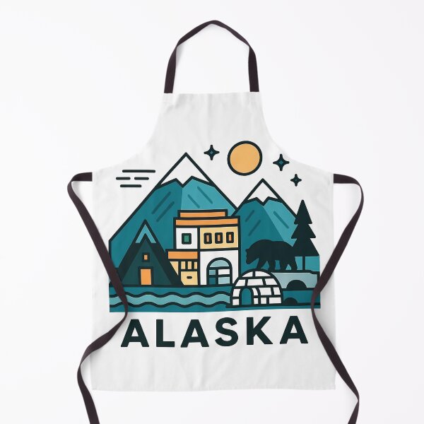 Item preview, Alaska Wilderness Travel Souvenir - Grizzly Bear & Snowy Mountain Art designed and sold by OzzFrequency.