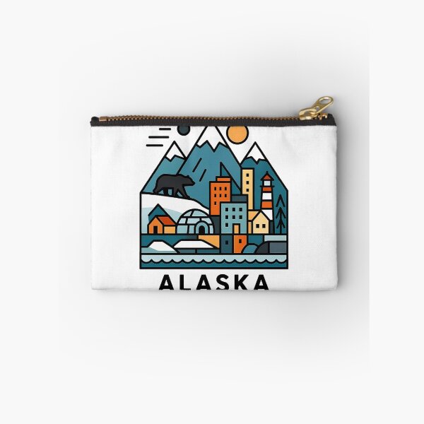 Item preview, Alaska Wilderness Travel Souvenir - Grizzly Bear & Snowy Mountain Art designed and sold by OzzFrequency.