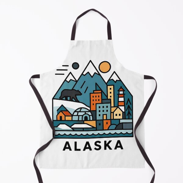 Item preview, Alaska Wilderness Travel Souvenir - Grizzly Bear & Snowy Mountain Art designed and sold by OzzFrequency.