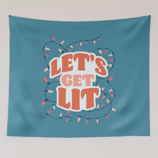 Item preview, Let's get lit Christmas lights designed and sold by Home Cyn Home.