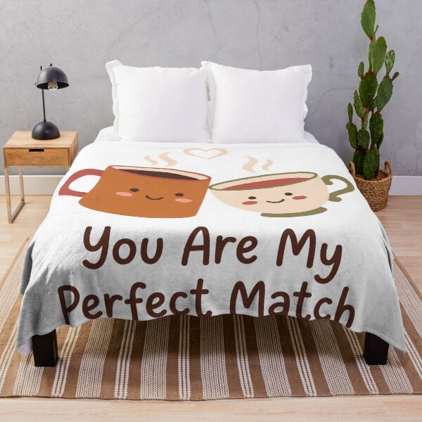 Item preview, You Are My Perfect Match Coffee Tea Couple designed and sold by BobbyTee Merch.