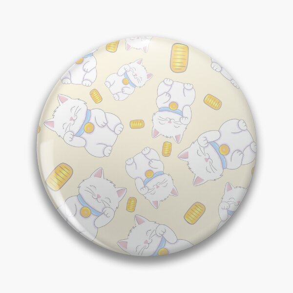Item preview, Maneki Neko Kawaii Lucky Charm Pastel Pattern designed and sold by Nekogobido.