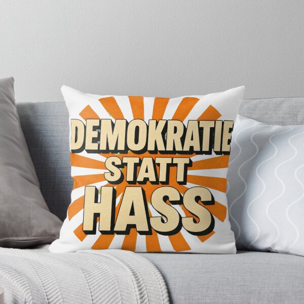 Item preview, Democracy instead of hate – Retro Statement designed and sold by Sunset Syndicate.