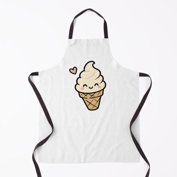 Item preview, Kawaii Vanilla Ice Cream Cone designed and sold by VectorForge Studio.