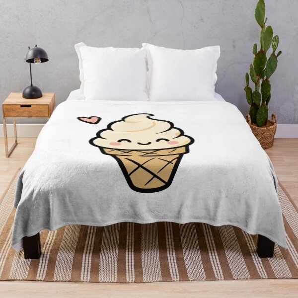 Item preview, Kawaii Vanilla Ice Cream Cone designed and sold by VectorForge Studio.