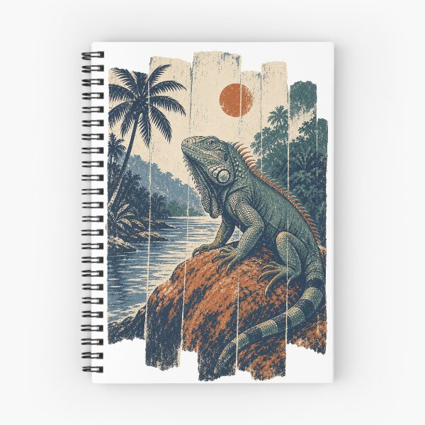 Item preview, Green Iguana on the River Rocks Wild Animal Nature Wall Art designed and sold by VisualArtsOasis.