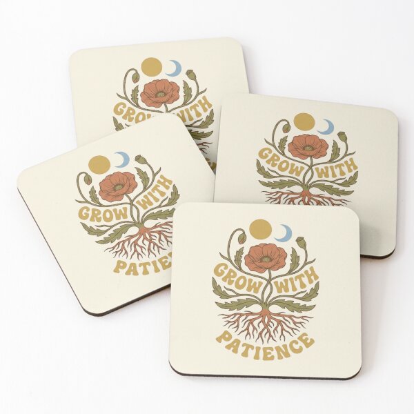 Item preview, Grow with Patience Retro Wildflower designed and sold by iamadiii.