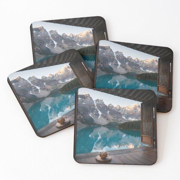 Item preview, Hanok Window to the World: Moraine Lake & Canadian Rockies | Turquoise Mirror Reflection Fine Art Print designed and sold by SOOstudio73.