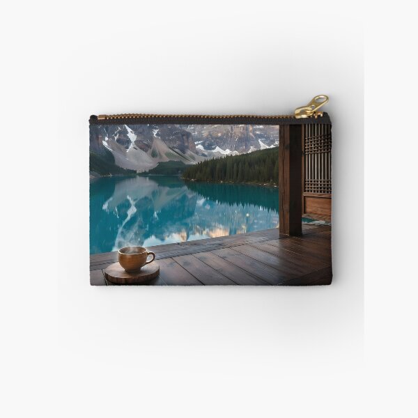 Item preview, Hanok Window to the World: Moraine Lake & Canadian Rockies | Turquoise Mirror Reflection Fine Art Print designed and sold by SOOstudio73.
