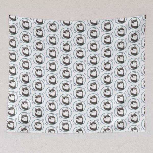 Item preview, Shiba Inu in the Bubble - Blue green designed and sold by ShibaCruise-On.
