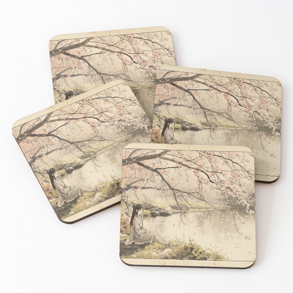 Item preview, Japanese Ink Print: "Serenity by the Water" designed and sold by Old Barn Studios.
