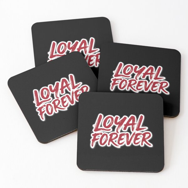 Item preview, Loyal Forever Crimson Red Brush Calligraphy Typography designed and sold by Enea Kelo.