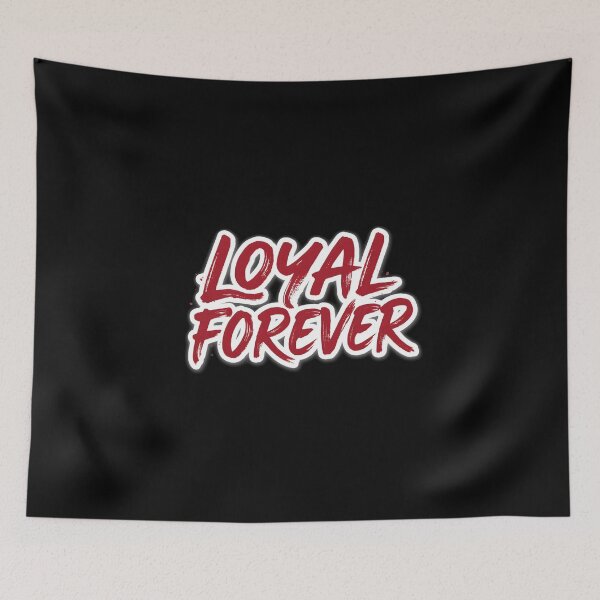 Item preview, Loyal Forever Crimson Red Brush Calligraphy Typography designed and sold by Enea Kelo.