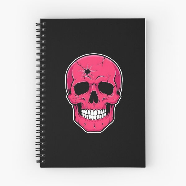 Item preview, Bright Pink Cracked Skull Bullet Hole Impact Graphic designed and sold by Enea Kelo.
