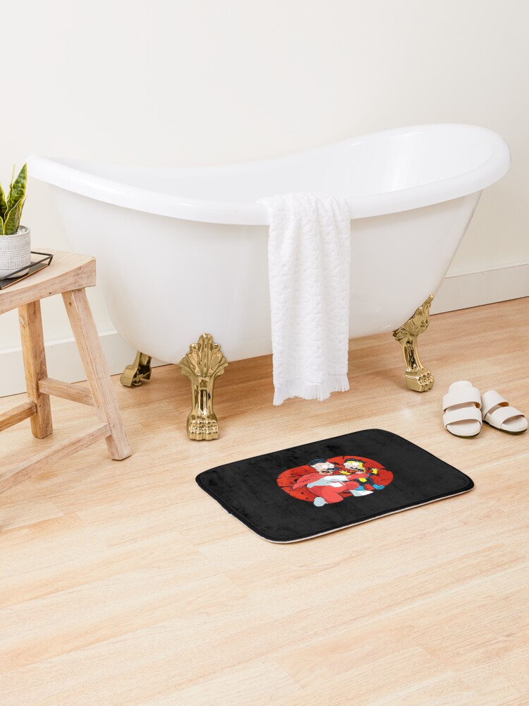 Thumbnail 2 of 6, Bath Mat, Invincible Invincible M designed and sold by ThePremiumStore.