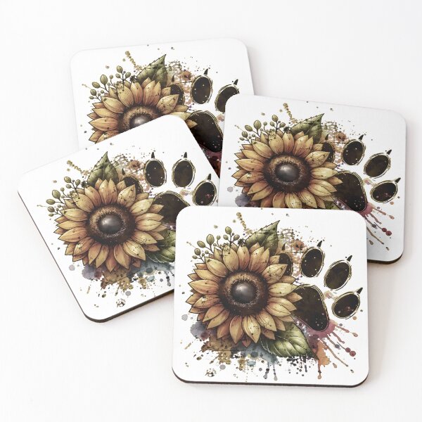 Item preview, Sunflower Paw Print Art designed and sold by SoyLamderma.