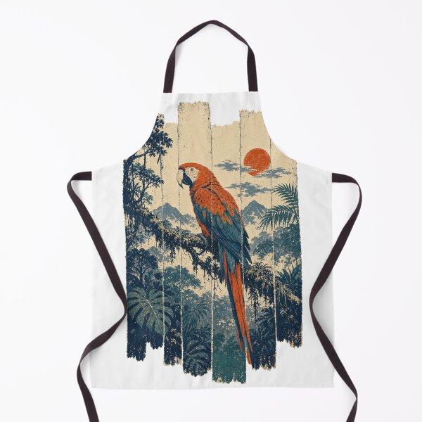 Item preview, Scarlet Macaw in the Rainforest Canopy Wild Animal Animal Nature Art designed and sold by VisualArtsOasis.
