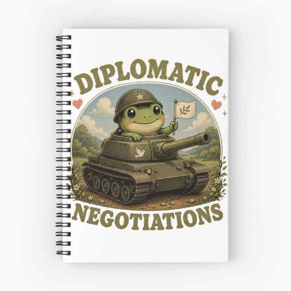 Item preview, Diplomatic Negotiations Frog Tank Shirt | Funny Military Frog | Cute Diplomat Humor designed and sold by SleepyLlamaClothes.