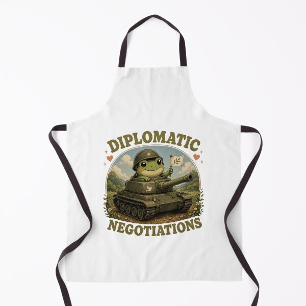 Item preview, Diplomatic Negotiations Frog Tank Shirt | Funny Military Frog | Cute Diplomat Humor designed and sold by SleepyLlamaClothes.