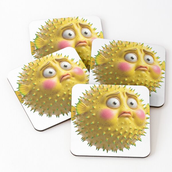 Item preview, Cute Pufferfish Cartoon | Funny Spiky Blowfish Character | Adorable Tropical Fish Illustration designed and sold by Roni554.