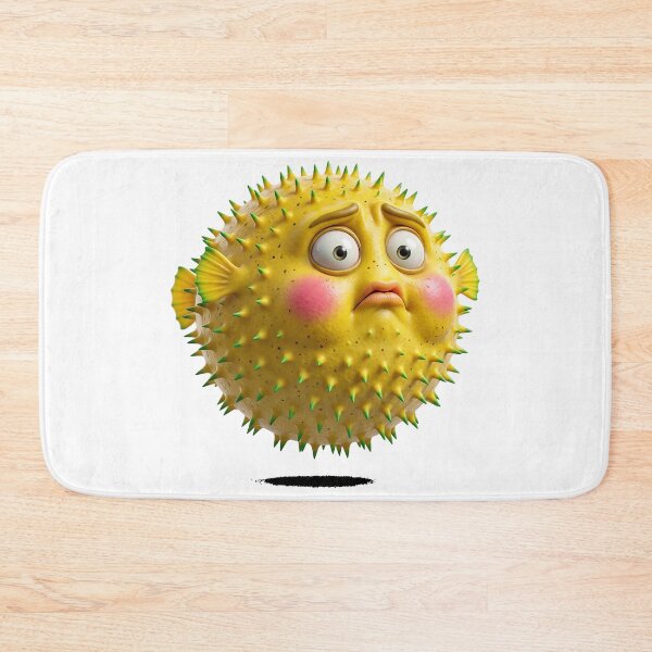 Item preview, Cute Pufferfish Cartoon | Funny Spiky Blowfish Character | Adorable Tropical Fish Illustration designed and sold by Roni554.