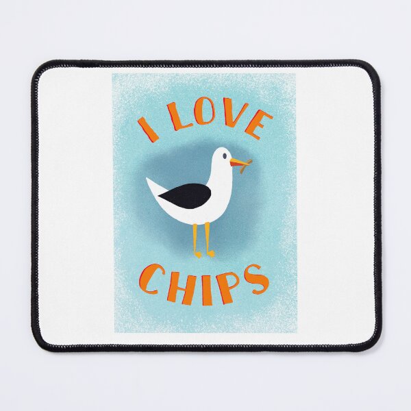 Item preview, seagull with a chip designed and sold by Moo Designs.