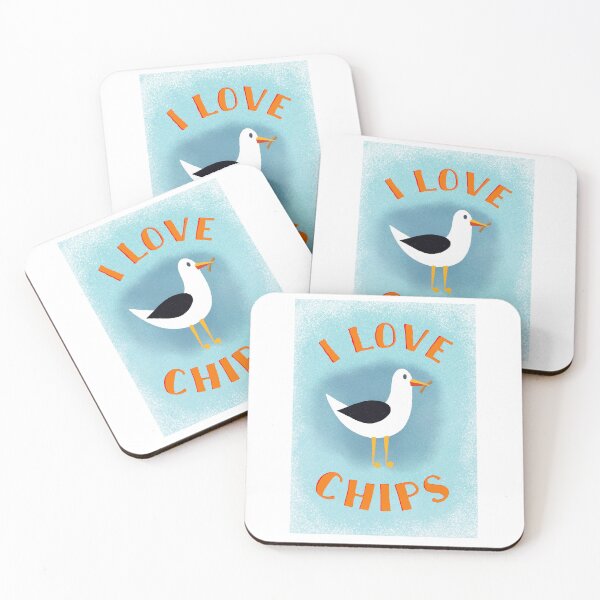 Item preview, seagull with a chip designed and sold by Moo Designs.