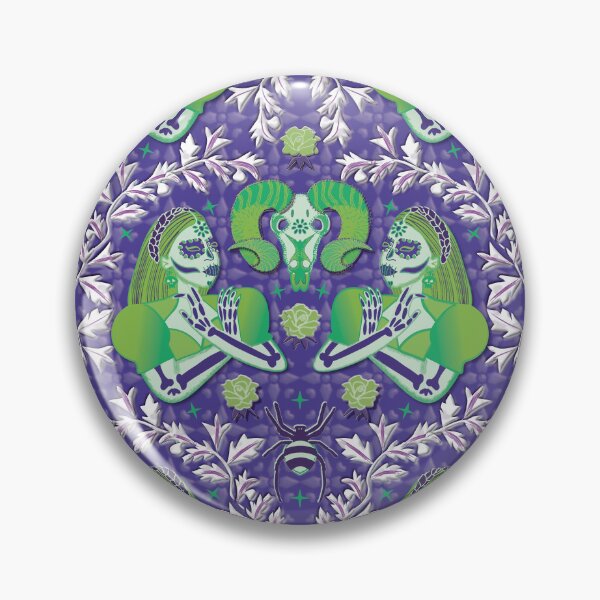 Item preview, Green Katrinas, purple background designed and sold by WONDERPRINTVALLEY.