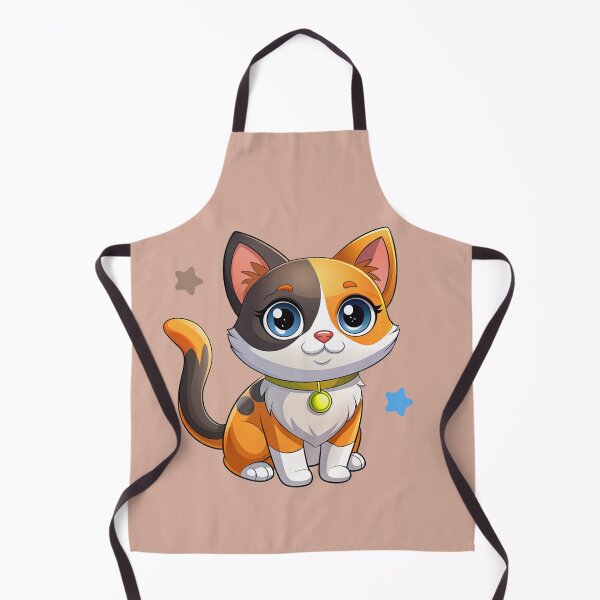 Item preview, Cute Kawaii Calico Cat with Green Collar | Chibi Cartoon Kitty Illustration designed and sold by Mousy17.