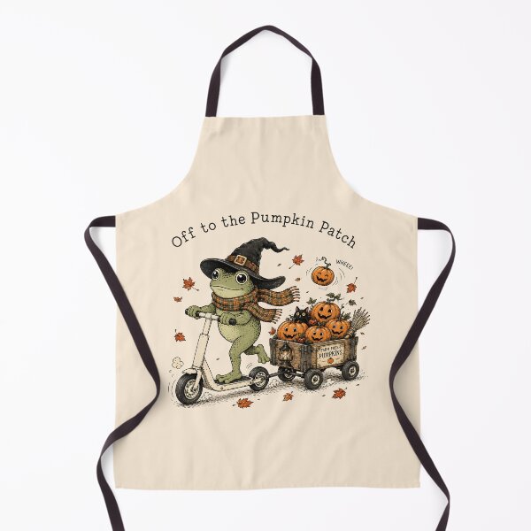 Item preview, Off to The Pumpkin Patch Cute Witch Frog Fall Halloween designed and sold by DesignsByAnett.
