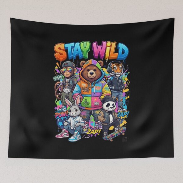 Item preview, Stay Wild – Wild Spirit Adventure Animal T-Shirt designed and sold by Fit On.