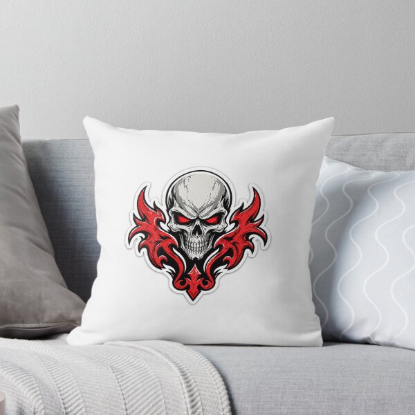 Item preview, Demon Skull Tribal Red Flames Sticker Graphic designed and sold by DKSH1234.
