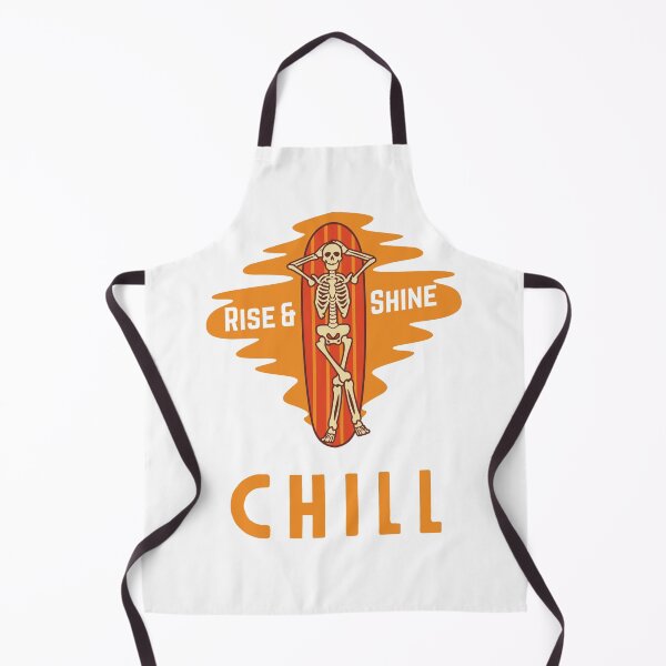 Item preview, Rise and Shine Chill Skeleton Surfboard Beach Gift designed and sold by WaviStudio.