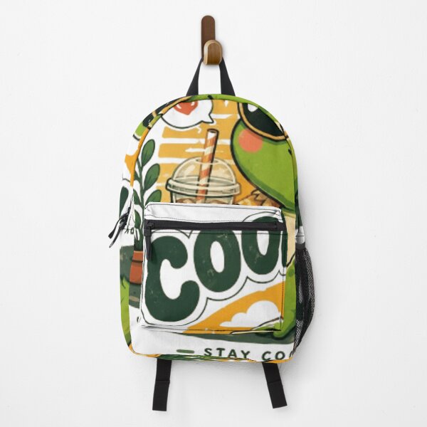 Item preview, Cool Frog Stay Cool Stay Happy – Cute Retro Kawaii Frog with Boba Tea designed and sold by ArhaanFashions.
