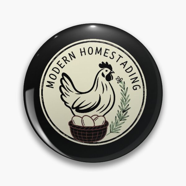 Item preview, Modern Homesteading Chicken Hen Basket Eggs Rosemary Logo designed and sold by Ahmed Nedji.