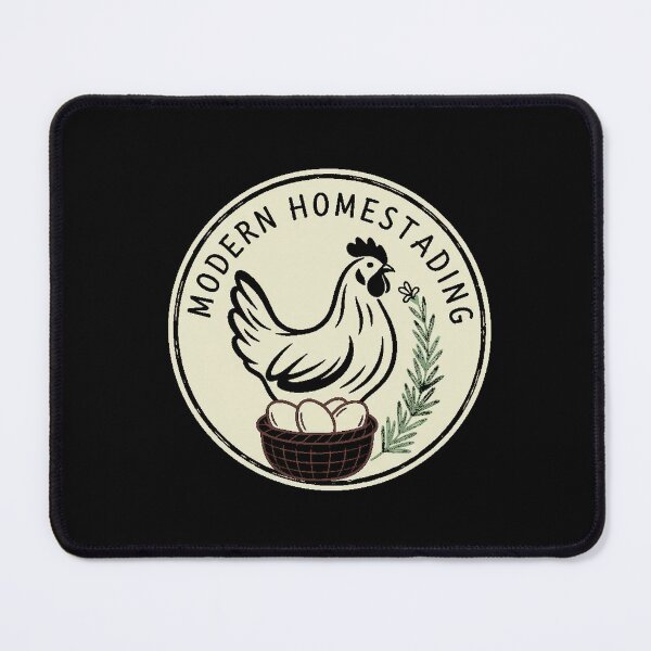 Item preview, Modern Homesteading Chicken Hen Basket Eggs Rosemary Logo designed and sold by Ahmed Nedji.