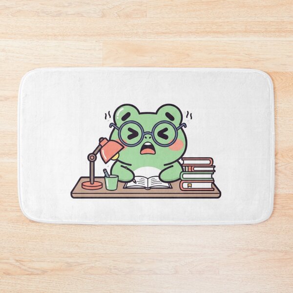 Item preview, Cute Studying Frog Sticker | Kawaii Bookworm Frog with Glasses | Cozy Study Aesthetic Cartoon designed and sold by MMK1SHOP.