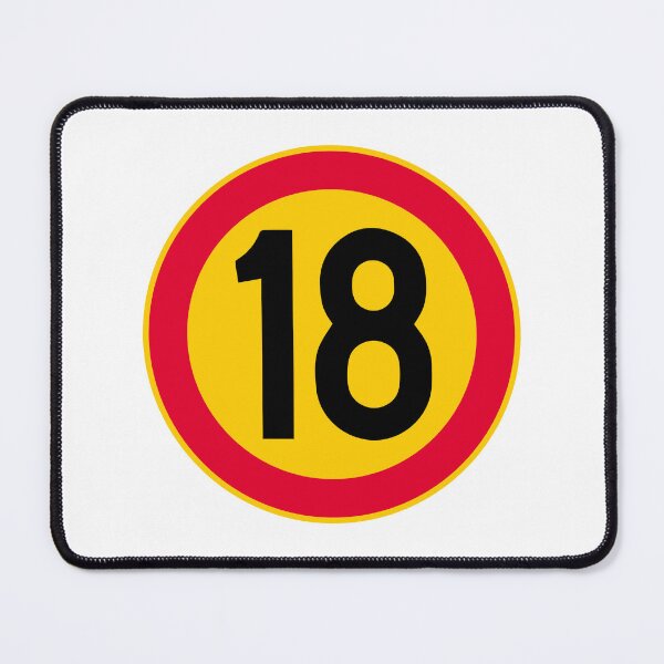 Item preview, 18th Birthday Age 18 Years Sign designed and sold by VectorForge Studio.