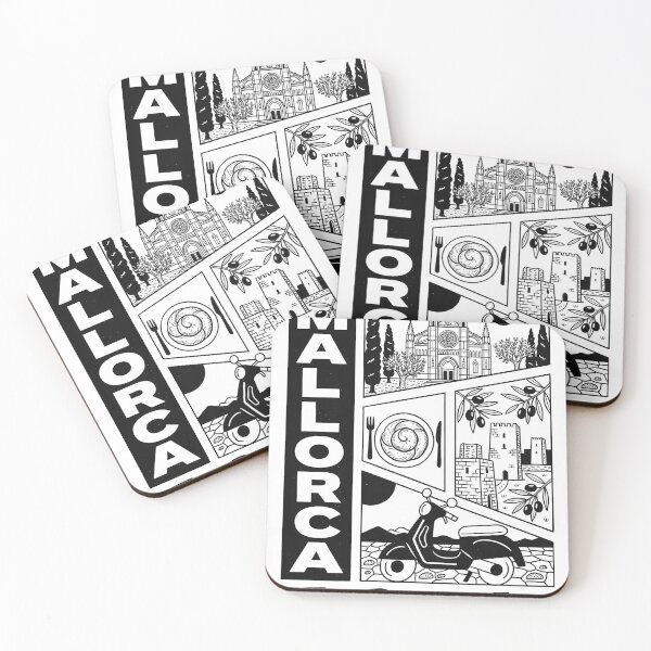 Item preview, Mallorca Spain Travel Souvenir - La Seu Cathedral & Mediterranean Coast Art designed and sold by OzzFrequency.