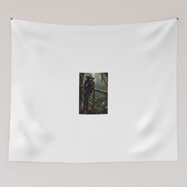 Item preview, Cassandra Kaine with Jaguar near jungle path designed and sold by CathryneDelamort.