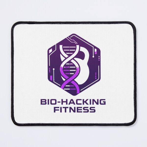 Item preview, Bio-Hacking Fitness Futuristic DNA Kettlebell Hexagon Logo designed and sold by Ahmed Nedji.